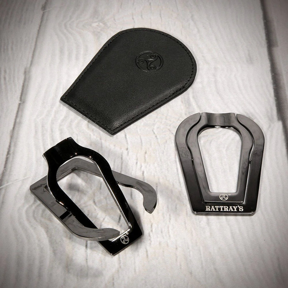 Rattrays Single Folding Pipe Rest High Polished Gunmetal