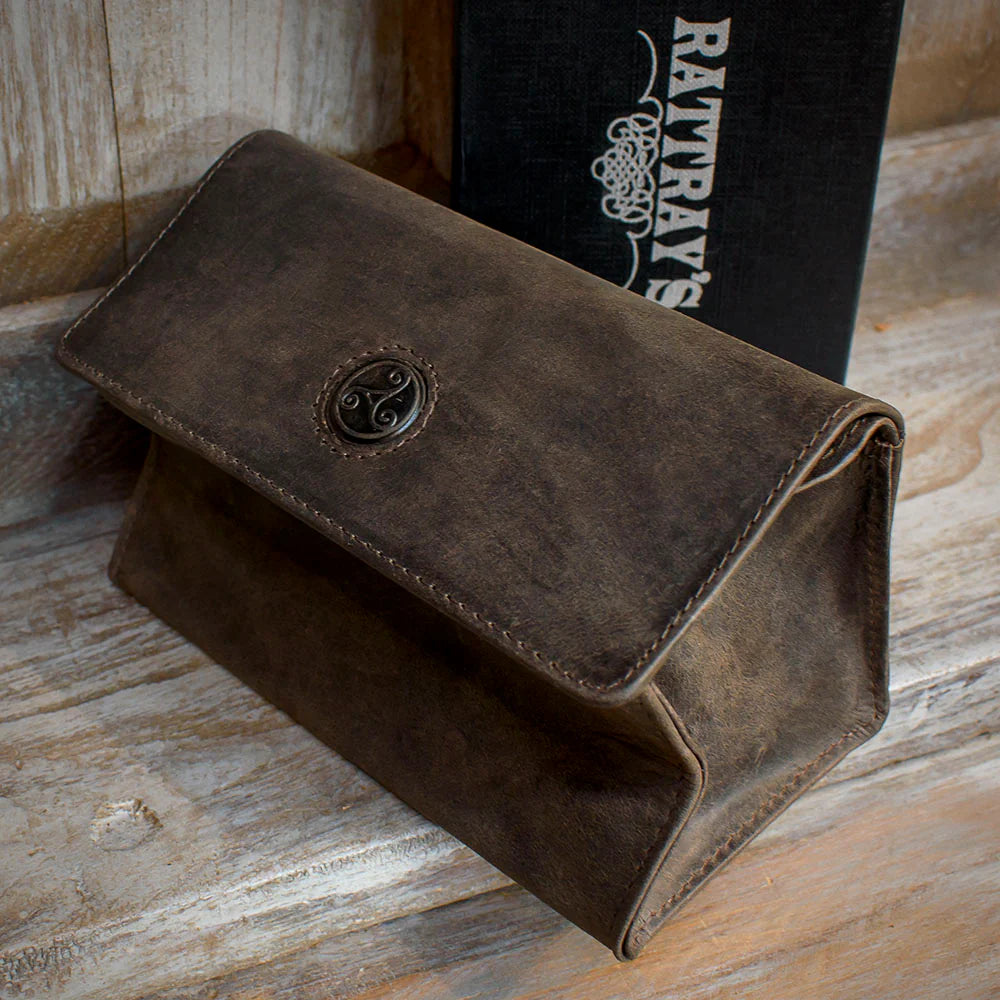 Rattray's Peat Leather Pipe Tobacco Pouch - Large Stand Up 3