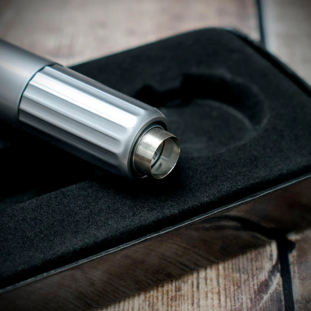Compact Double Punch Cigar Tool 10mm & 12mm - Satin Silver