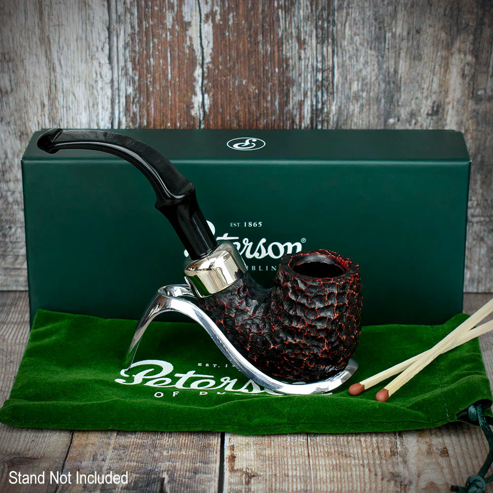 Peterson of Dublin System Rustic Briar Smoking Pipe - Shape No.312