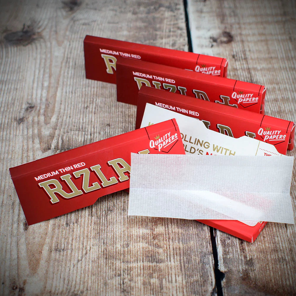 Rizla Regular Red Rolling Papers - Bundle of 5
