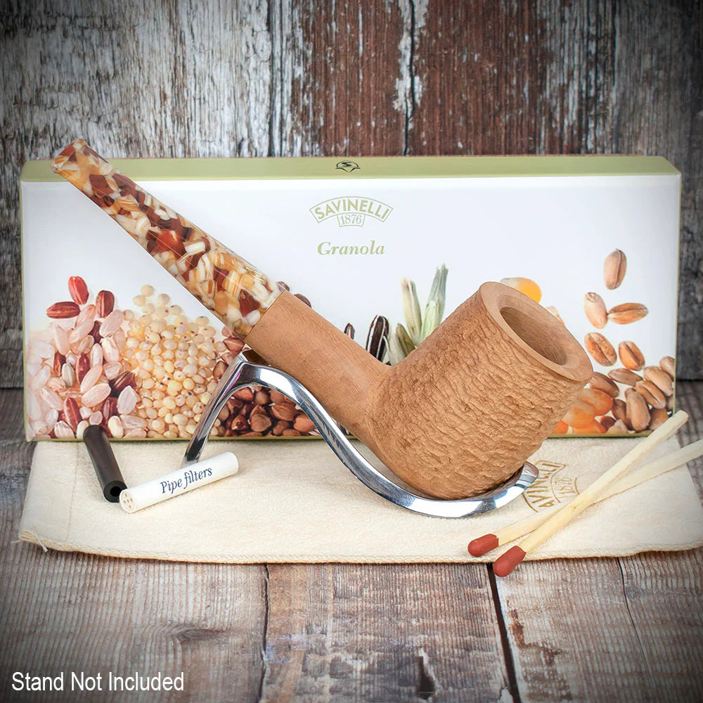 Savinelli Granola Rusticated 141 - 6mm Briar Pipe