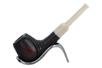Jean Claude 9mm Filter Dark Rustic  Briar Smoking Pipe - Shape 03