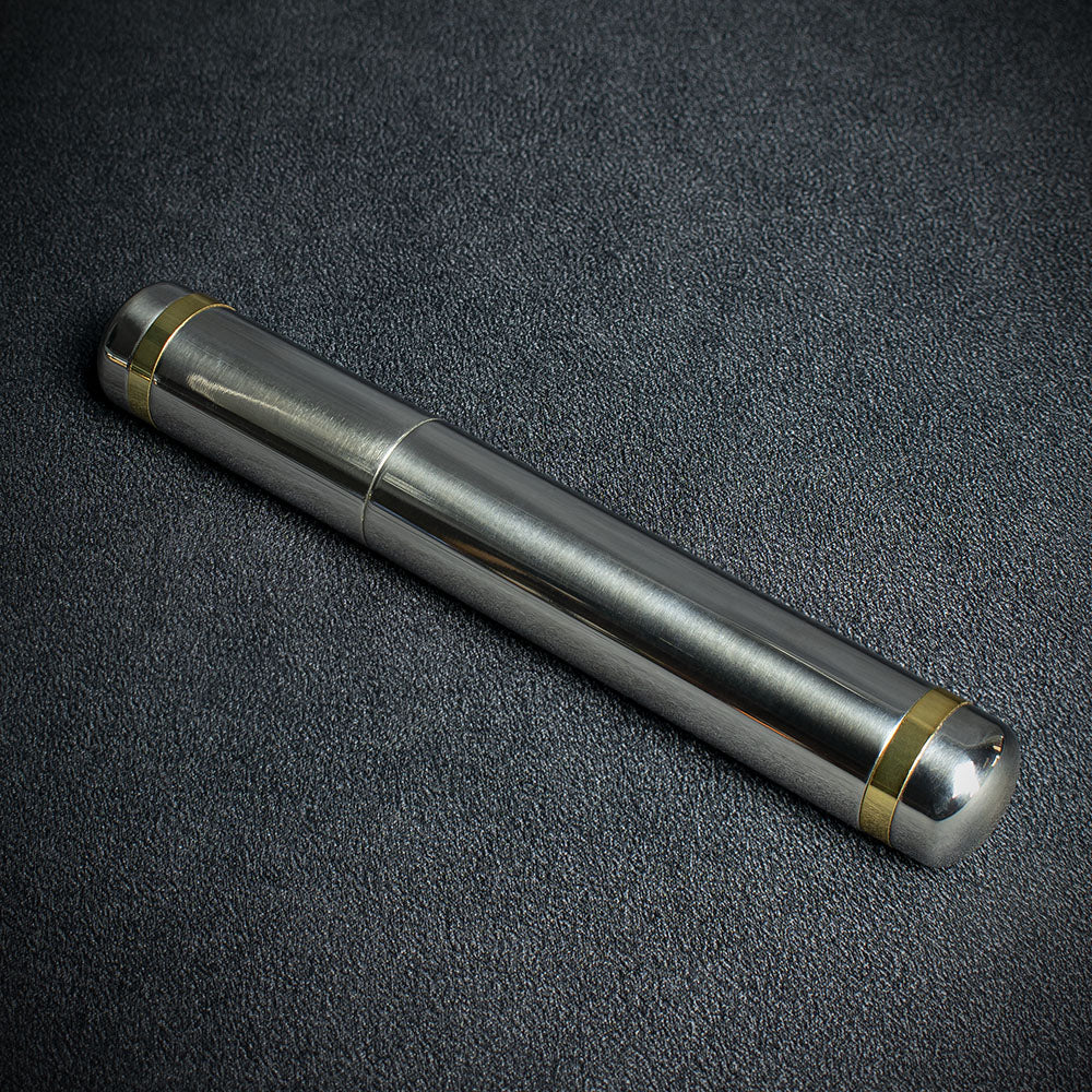 Single Cigar Tube  - Polished Chrome Finish