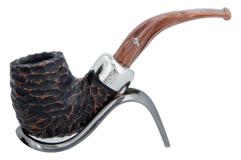 Peterson of Dublin Derry Rusticated Briar Smoking Pipe - Shape XL90 - 9mm