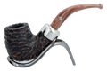 Peterson of Dublin Derry Rusticated Briar Smoking Pipe - Shape XL90 - 9mm