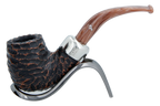Peterson of Dublin Derry Rusticated Briar Smoking Pipe - Shape XL90 - 9mm