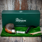 Peterson of Dublin Arklow Sandblasted Briar Smoking Pipe - Shape 221 - 9mm