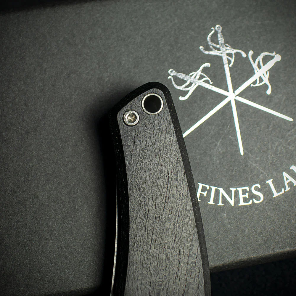 Les Fines Lames Le Petit Cigar Cutter & Knife - Classic Macassar Ebony