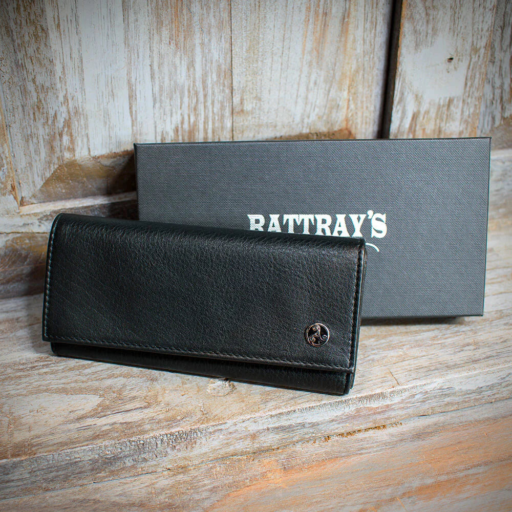 Rattray's Black Knight Leather Pipe Tobacco Pouch - Large Roll Up 1