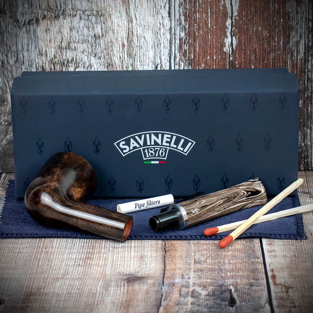 Savinelli Morellina Smooth Brown 409 - 6mm Briar Pipe