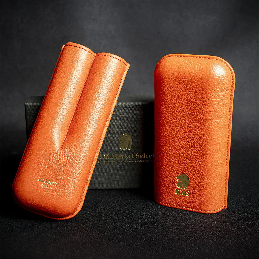 Bosquet EMS Leather Cigar Case (Limited Edition) Naranja