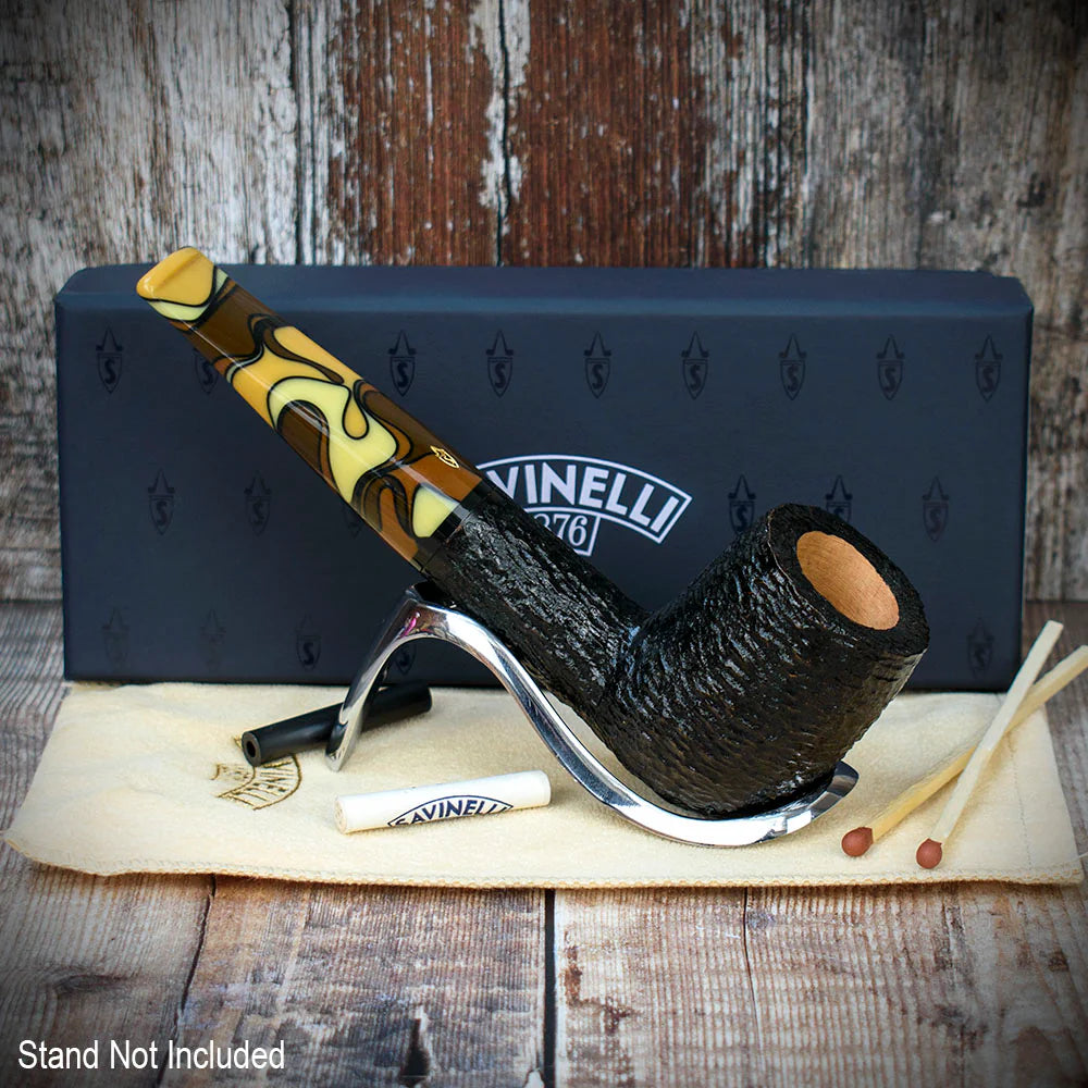 Savinelli Paloma Rustic Black 101 - 6mm Briar Pipe