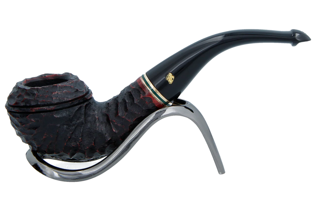 Peterson of Dublin Emerald Rusticated Briar Smoking Pipe - Shape 999 - 9mm