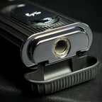 XiKar Hedron Hybrid Flame Cigar Lighter - Black/Chrome