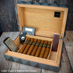 Colibri Quasar Desktop Humidor Grey - 40/45 Cigar Capacity