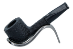 Savinelli Mini -  Black Rusticated Briar Smoking Pipe - Shape 128 (6mm)
