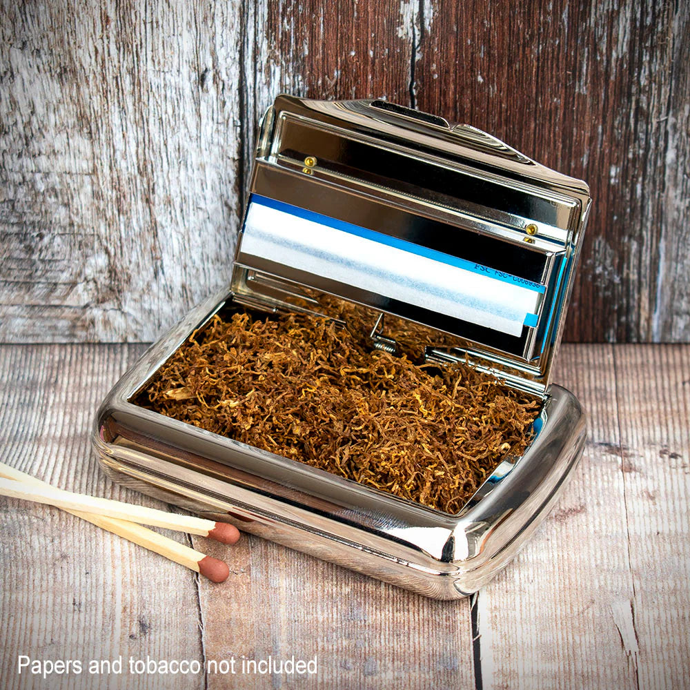 Tobacco Tin with Paper Holder (Gift Boxed)  - Honeycomb Pattern Top