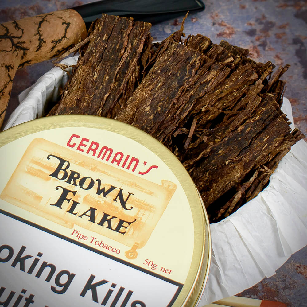 Germains Brown Flake Pipe Tobacco - 10g Sample