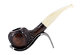 Jean Claude 9mm Filter Dark Rustic Briar Smoking Pipe - Shape 54