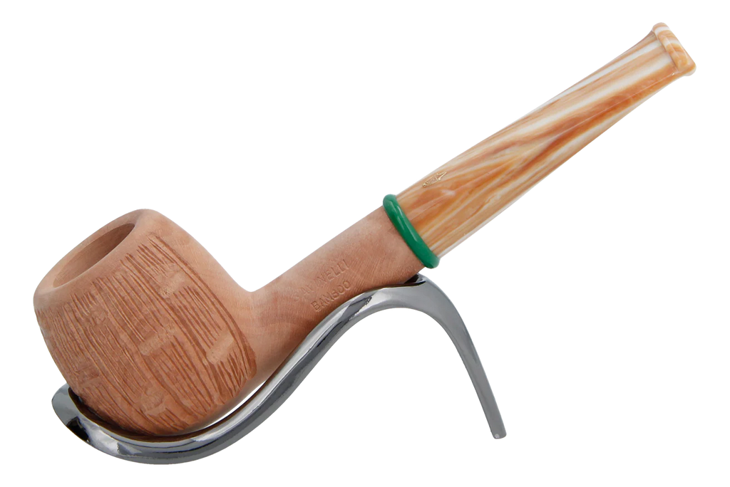 Savinelli Bamboo Rusticated Natural 207 - 6mm Briar Pipe