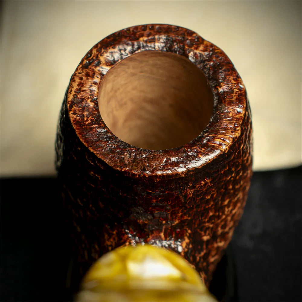 Savinelli Miele Rusticata Brownblast 614 - 6mm Briar Pipe