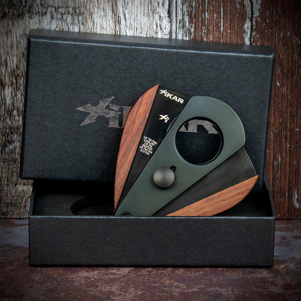Xikar Xi-3 Phantom Redwood 300BKRW Double Blade Guillotine Cigar Cutter