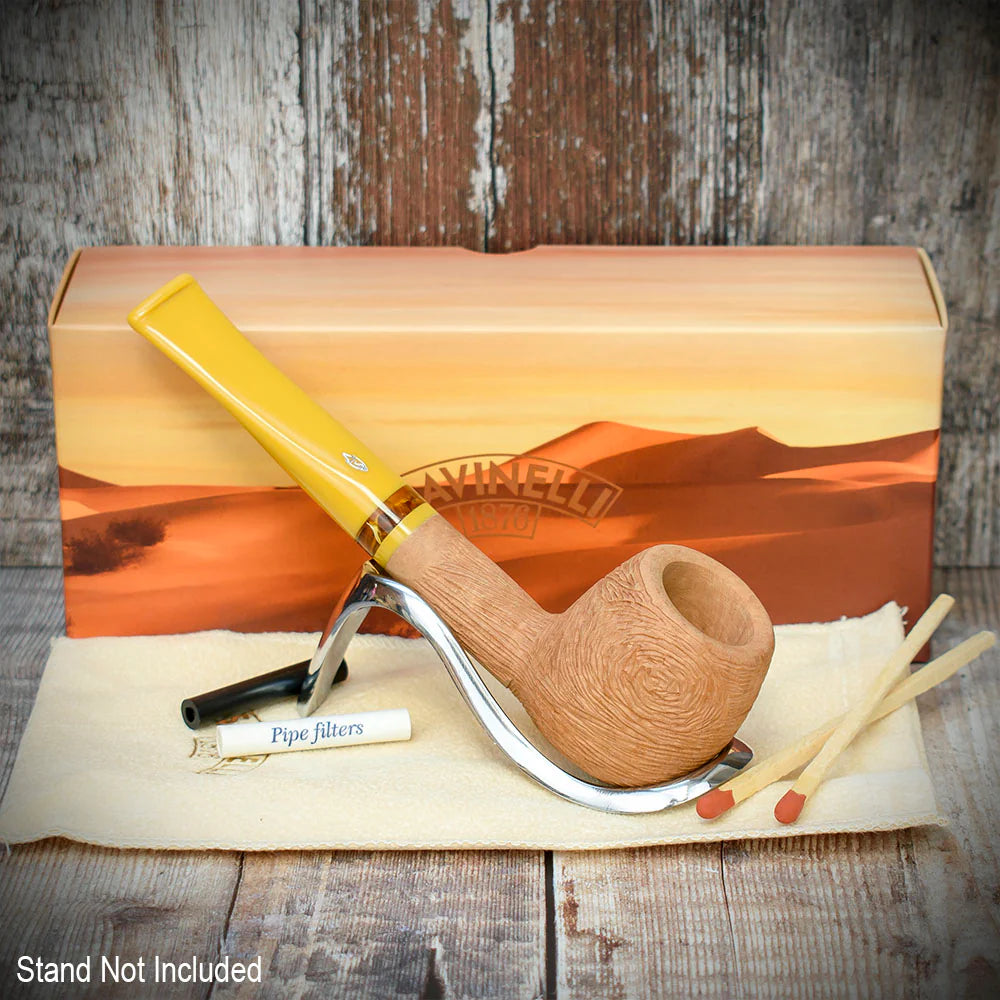 Savinelli Ghibli Rusticated Natural 207 - 6mm Briar Pipe