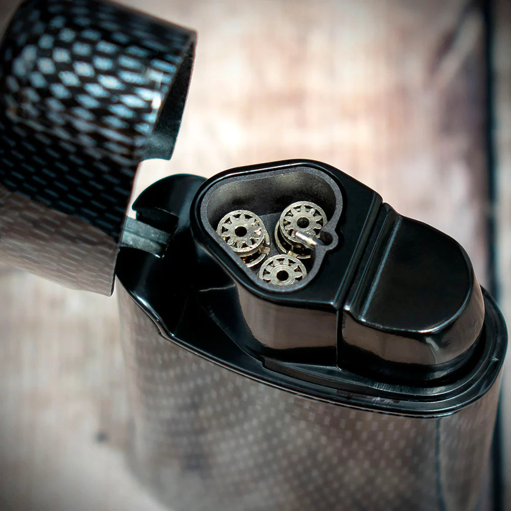 Easy Torch Carbon Triple Flame Cigar Lighter with Built-in Punch