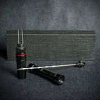 Matte Black Metal Cigar Drill Spike Nubber & Double Punch - Draw Enhancer Tool