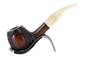 Jean Claude 9mm Filter Dark Rustic Briar Smoking Pipe - Shape 56