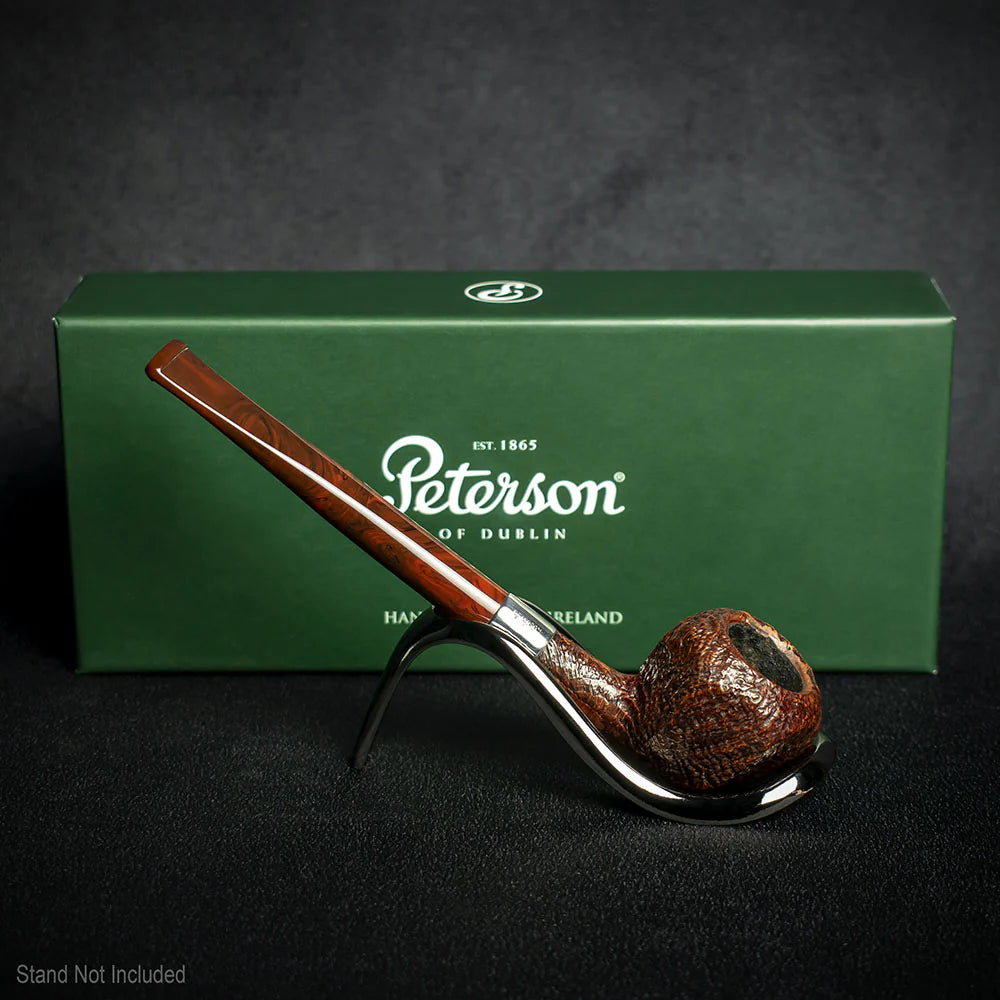 Sandblasted Peterson of Dublin Irish Harp Smoking Pipe - Shape 3085