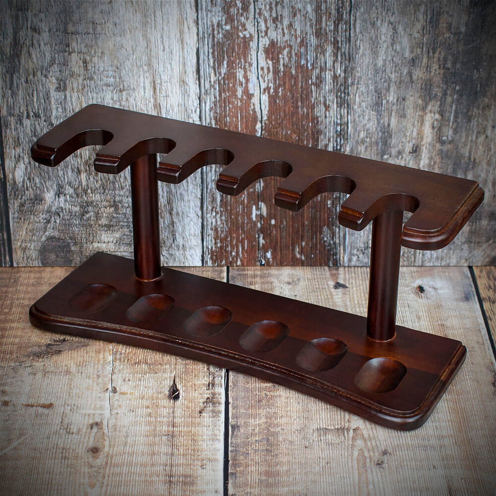 Wooden Pipe Rack - 6 Pipes