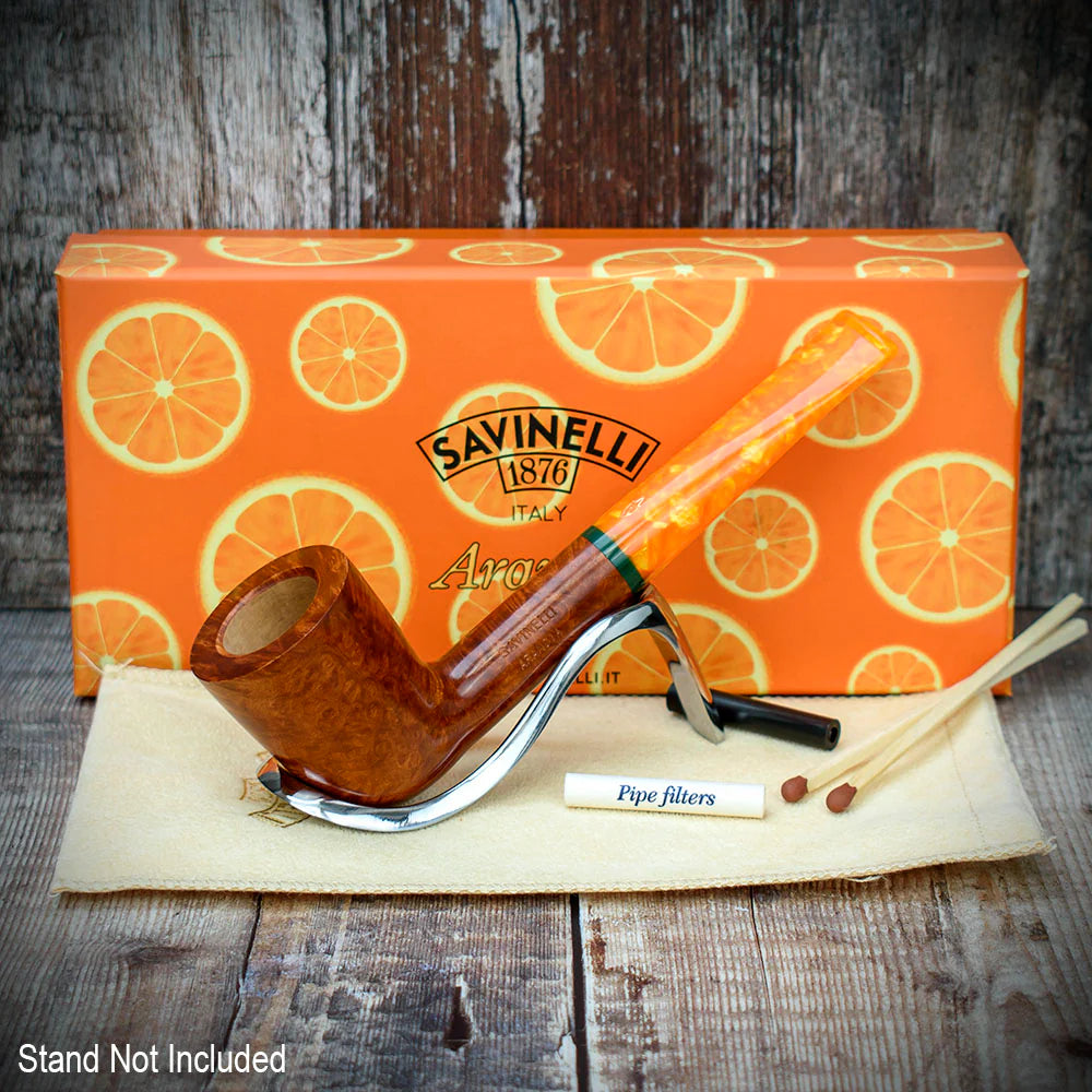 Savinelli Arancia Smooth Brown 409 - 6mm Briar Pipe