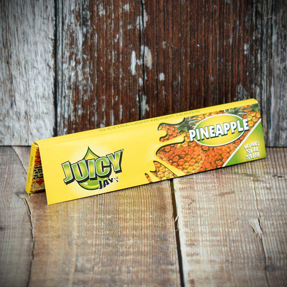 Juicy Jay's King Size Slim Rolling Papers - Pineapple