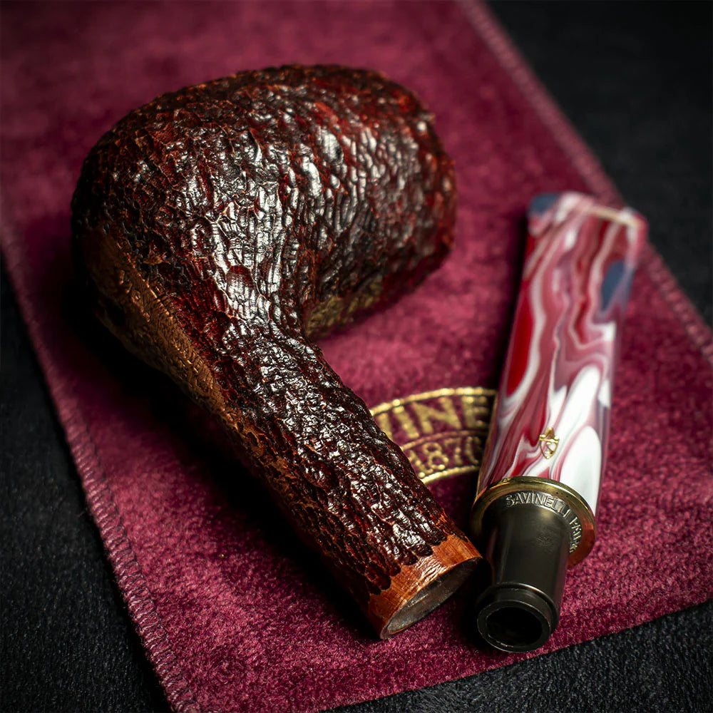Savinelli Vigna Rusticata Bordeaux 128 - 6mm Briar Pipe
