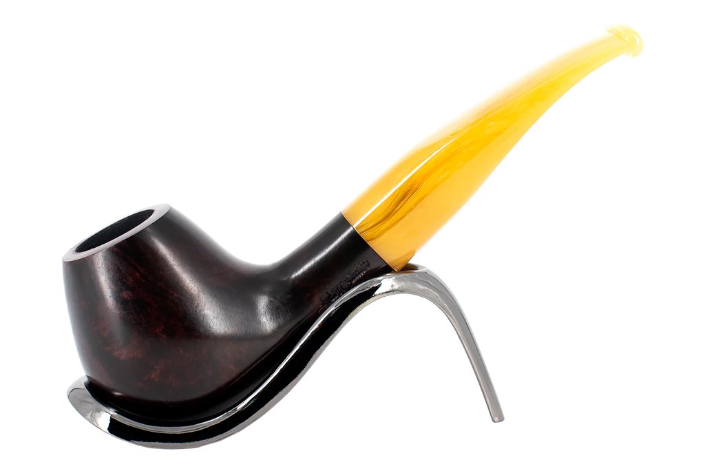 Jean Claude 9mm Yellow Tortoise Shell Briar Smoking Pipe - Shape 50