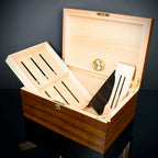 Cigar Humidor Walnut Veneer HU18 - 75 Cigar Capacity