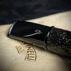 Savinelli Mini -  Black Rusticated Briar Smoking Pipe - Shape 321 (6mm)