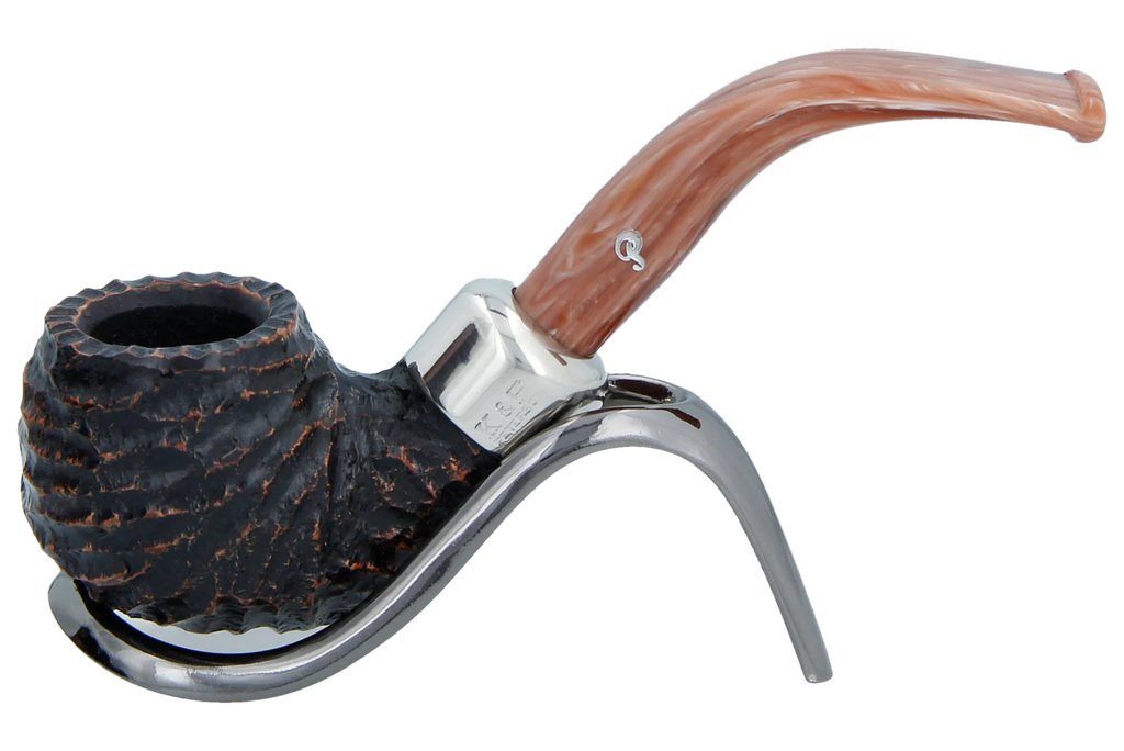 Peterson of Dublin Derry Rusticated Briar Smoking Pipe - Shape 03 - 9mm
