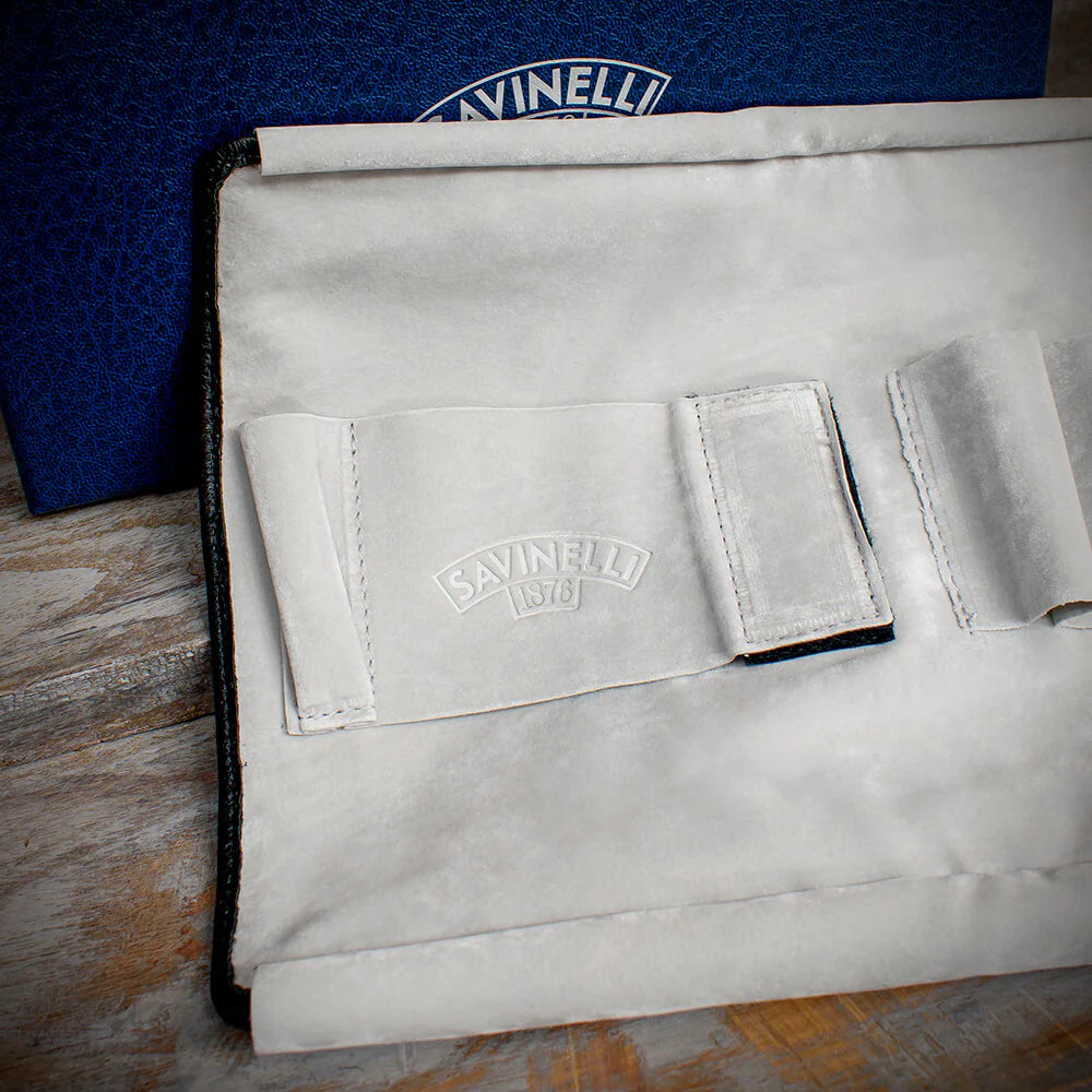 Savinelli Black Leather Travel Pipe Bag