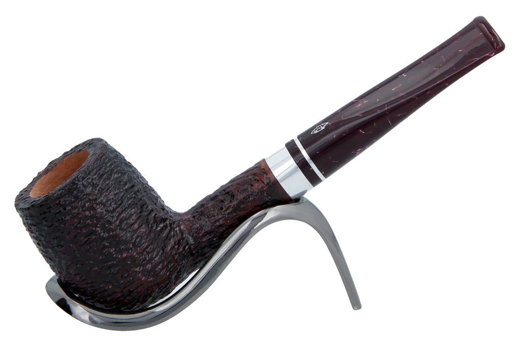 Savinelli Bacco Rusticated Dark Brown 128 - 6mm Briar Pipe