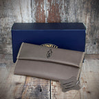 Savinelli Leather Handroller's Tobacco Pouch - Marrone