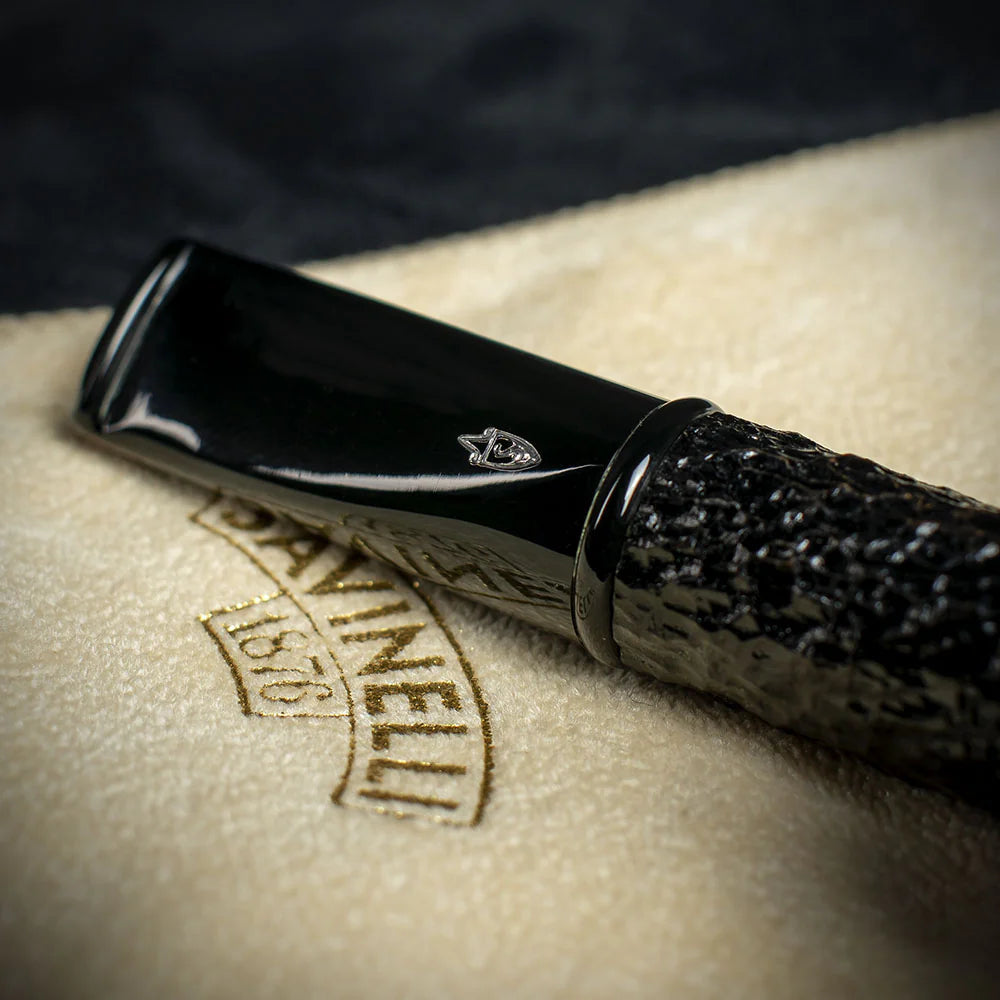 Savinelli Mini -  Black Rusticated Briar Smoking Pipe - Shape 409 (6mm)