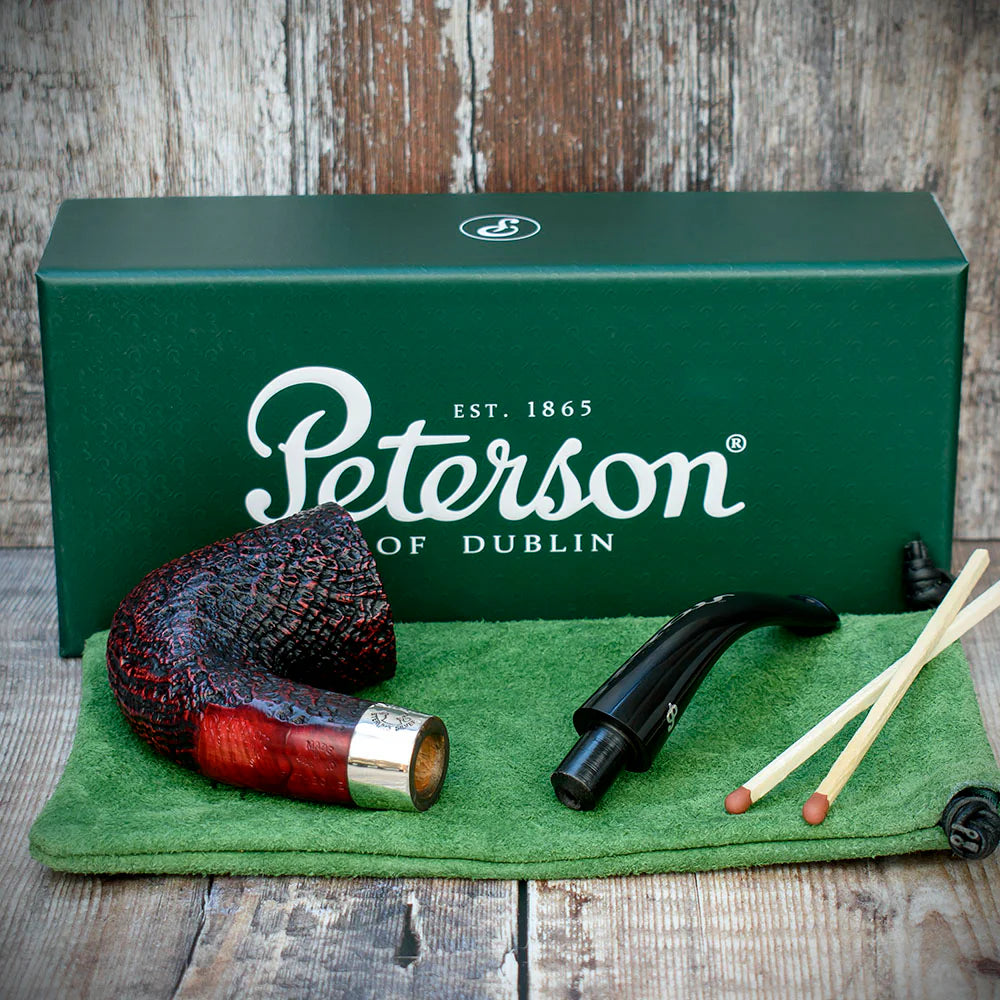 Peterson of Dublin Sherlock Holmes Briar Smoking Pipe - Red Sandblast Rathbone