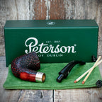 Peterson of Dublin Sherlock Holmes Briar Smoking Pipe - Red Sandblast Rathbone