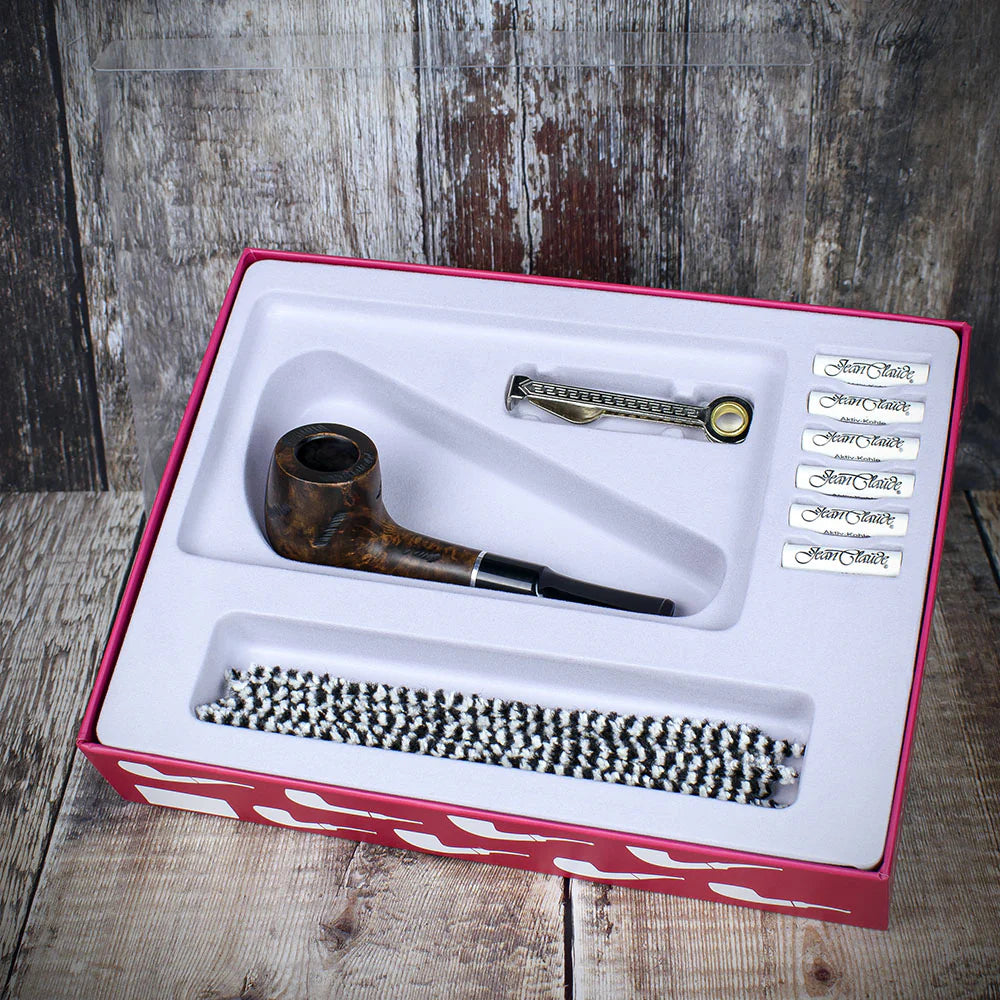 Smoke-King Pipe Smoker's Starter Kit - Straight Rustic Pipe