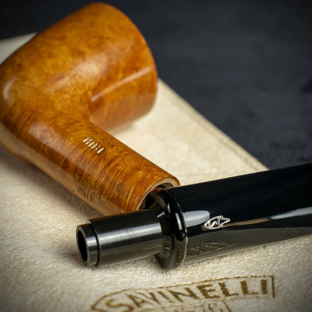 Savinelli Mini -  Smooth Briar Smoking Pipe - Shape 409 (6mm)