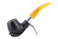 Rattrays Monarch Black 9mm Briar Smoking Pipe - Shape 4