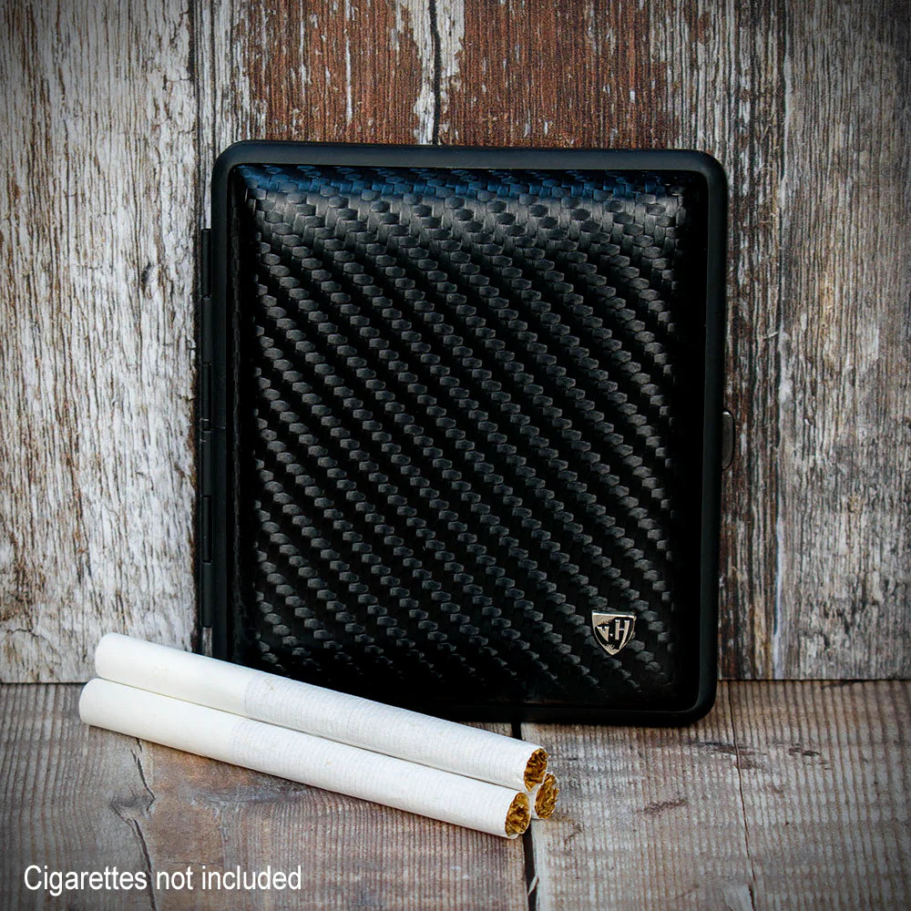 Kingsize Cigarette Case | Black Carbon Weave (605 702)